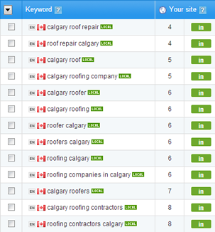 Positions in Search Results after SEO