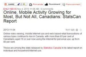 Calgary Marketing Should Utilize Canada's Growing Internet Environment