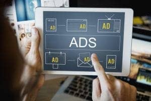 ad campaign dashboard on tablet